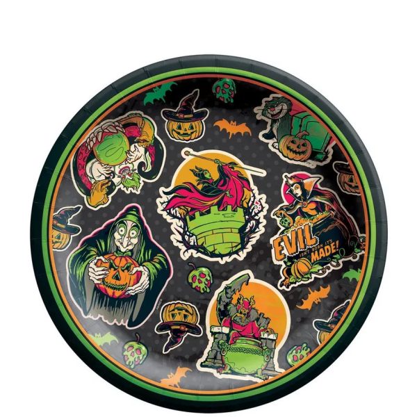 Disney Halloween Villains 6.75  Round Plates Discount