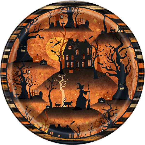 Full Moon Halloween Round 7  Dessert Plates, 8ct Online now