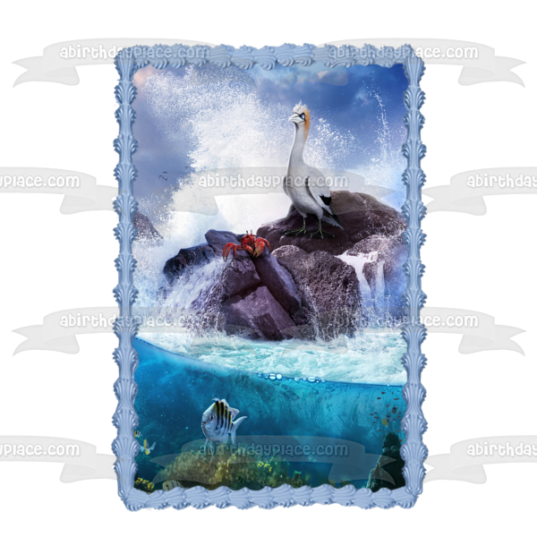 The Little Mermaid Sebastian Flounder Scuttle Poster Edible Cake Topper Image ABPID57739 Online