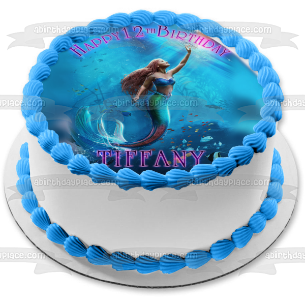 The Little Mermaid Ariel Seascape Edible Cake Topper Image ABPID57735 Sale