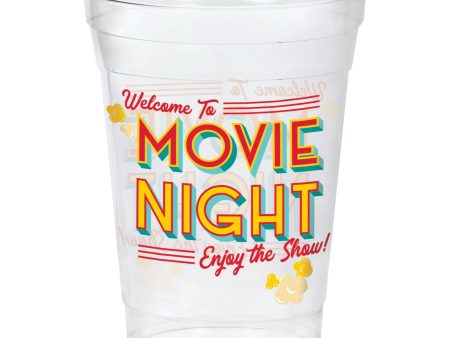 Movie Night Plastic 16oz. Tumbler, 20ct Fashion