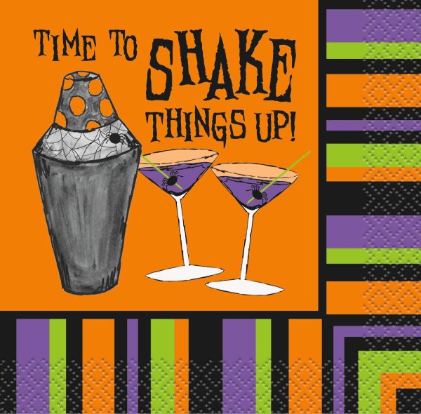 Time To Shake Halloween Beverage Napkins, 16ct Online Sale