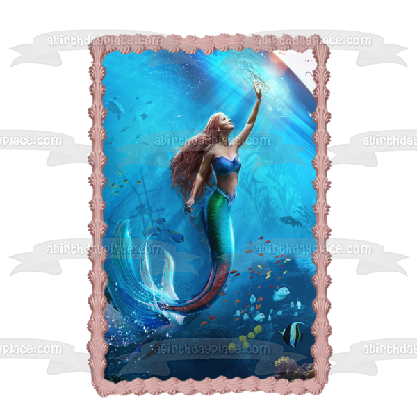 The Little Mermaid Ariel Seascape Edible Cake Topper Image ABPID57735 Sale