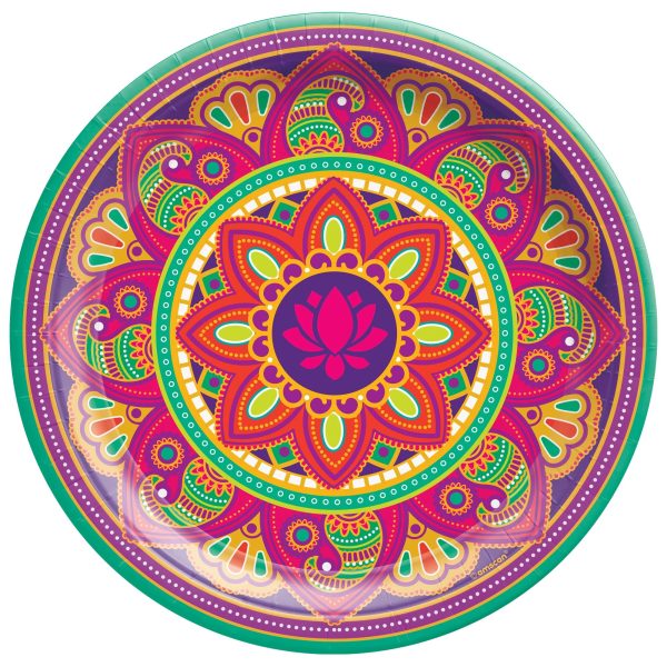 Rangoli Dream 10.5  Round Plates, 8ct Fashion