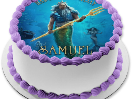 The Little Mermaid King Triton Poster Edible Cake Topper Image ABPID57736 on Sale