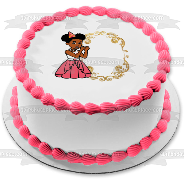 Gracie s Corner It s Party Time Customizeable Message Frame Edible Cake Topper Image ABPID57731 For Discount