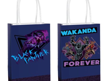 Black Panther Wakanda Forever Kraft Bags, 8ct For Cheap