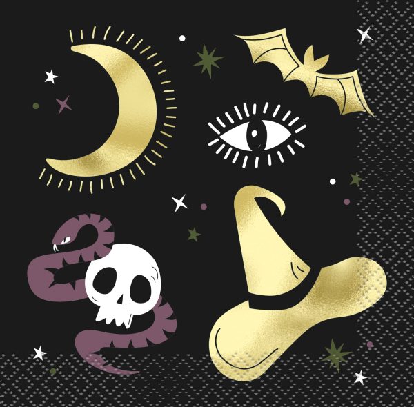 Celestial Halloween Beverage Napkins, 16ct Discount