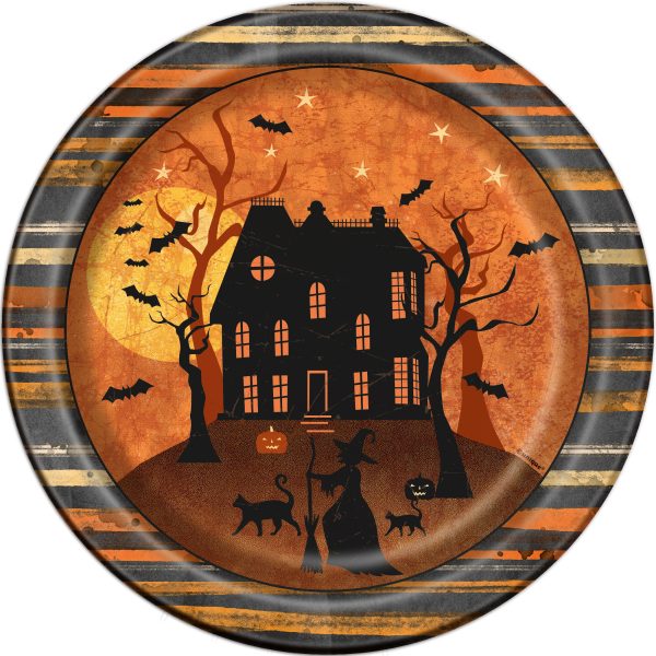 Full Moon Halloween Round 9  Dinner Plates, 8ct For Discount