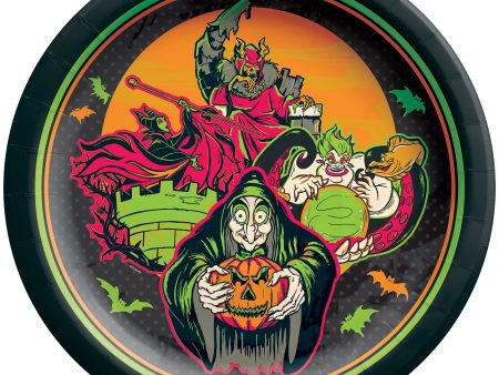 Disney Halloween Villains 10  Round Plates, 18ct Sale