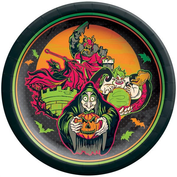 Disney Halloween Villains 10  Round Plates, 18ct Sale