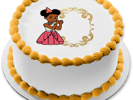 Gracie s Corner It s Party Time Customizeable Message Frame Edible Cake Topper Image ABPID57731 For Discount