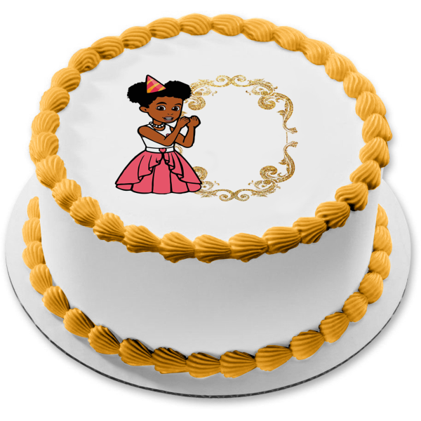 Gracie s Corner It s Party Time Customizeable Message Frame Edible Cake Topper Image ABPID57731 For Discount