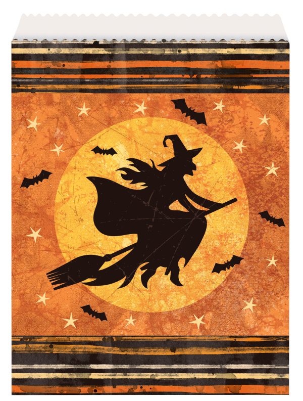 Full Moon Halloween Paper Goodie Bags, 8ct For Sale