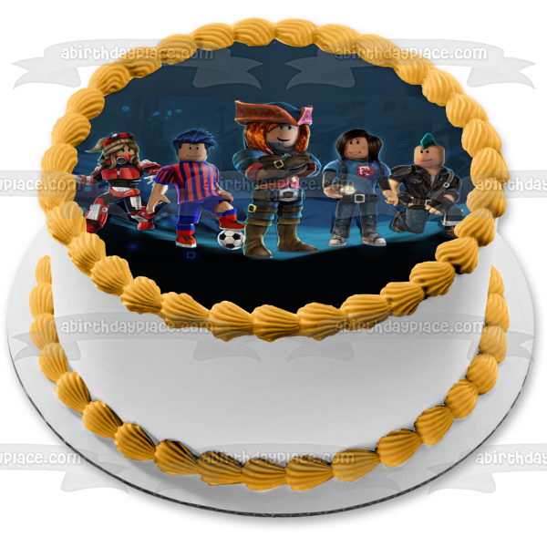 Roblox Pirate Punk Soccer Mecha XBox Edible Cake Topper Image ABPID57733 Online