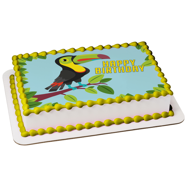 Toucan Illustration Edible Cake Topper Image ABPID57748 For Cheap