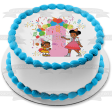 Gracie s Corner Gracie and Baby Sister First Birthday Edible Cake Topper Image ABPID57729 Discount