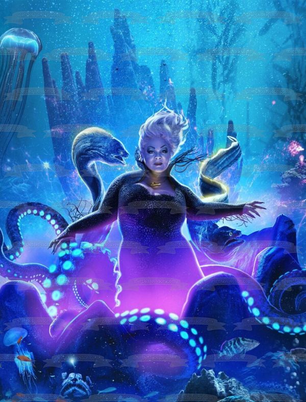 The Little Mermaid Ursula Sea Witch Poster Edible Cake Topper Image ABPID57740 Online now