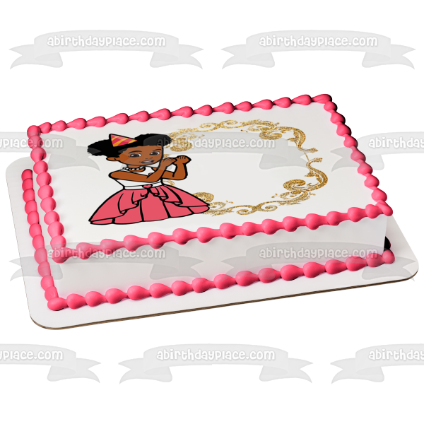 Gracie s Corner It s Party Time Customizeable Message Frame Edible Cake Topper Image ABPID57731 For Discount