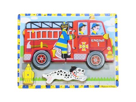 Melissa & Doug Fire Truck Chunky Puzzle 3T Fashion