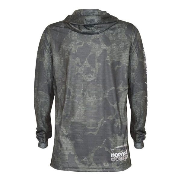 Nomad Tech Fishing Shirt Hooded - Khaki Camo Splice on Sale