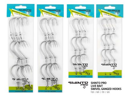 Shinto Pro Live Bait Swivel Ganged Hooks on Sale