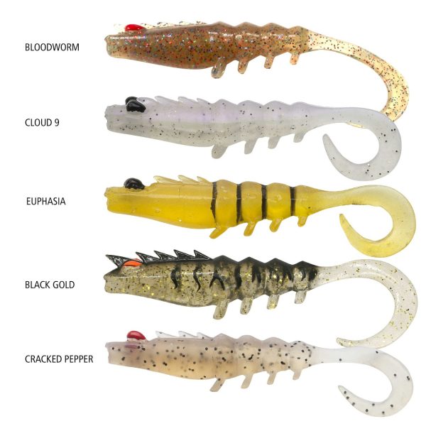 Shimano Squidgies Prawn Wriggler Tail Soft Plastics Online