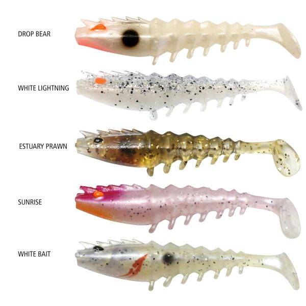 Shimano Squidgies Prawn Paddle Tail Soft Plastics Sale