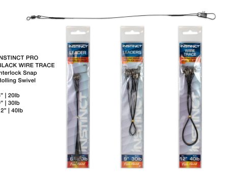 Instinct Trace Black Wire with Interlock Snap Sale