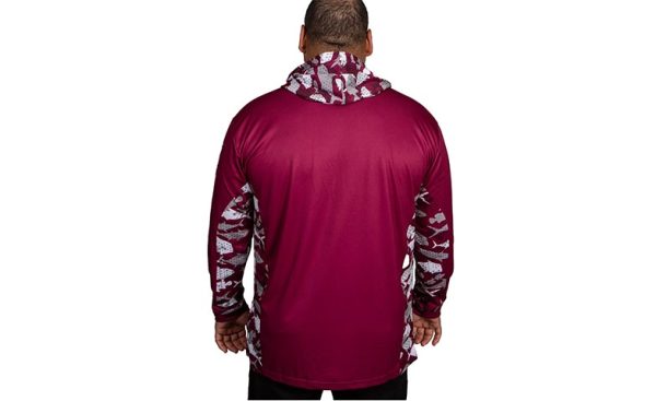 NRL QLD Maroons  Reef Runner  Hooded Fishing Shirt Fashion