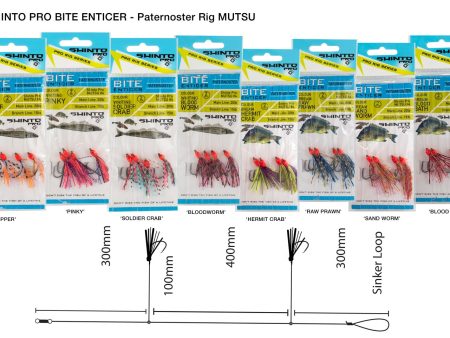 Shinto Pro Bite Enticer Paternoster Mutsu Rig 2pk For Sale