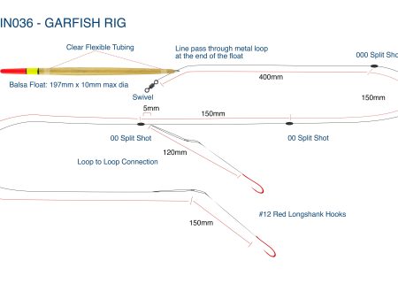 Instinct Rig Garfish Balsa Float Size 12 Hook For Cheap