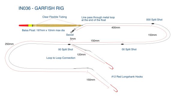 Instinct Rig Garfish Balsa Float Size 12 Hook For Cheap