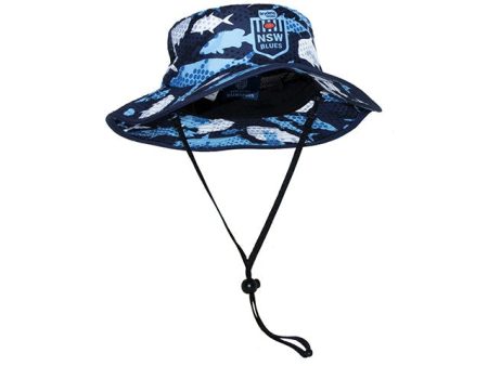 NSW Blues  Reef Seeker  Fishing Bucket Hat - Adult on Sale